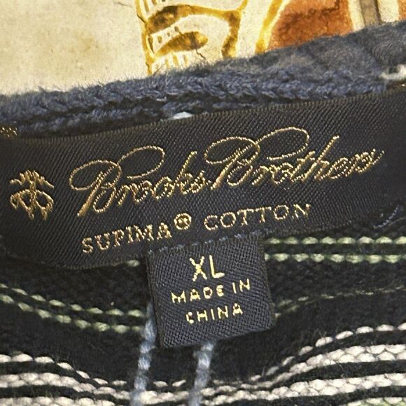 Brooks Brothers Men's XL Sweater Plaid Blue Crewneck Pullover‎ Preppy - Picture 3 of 6